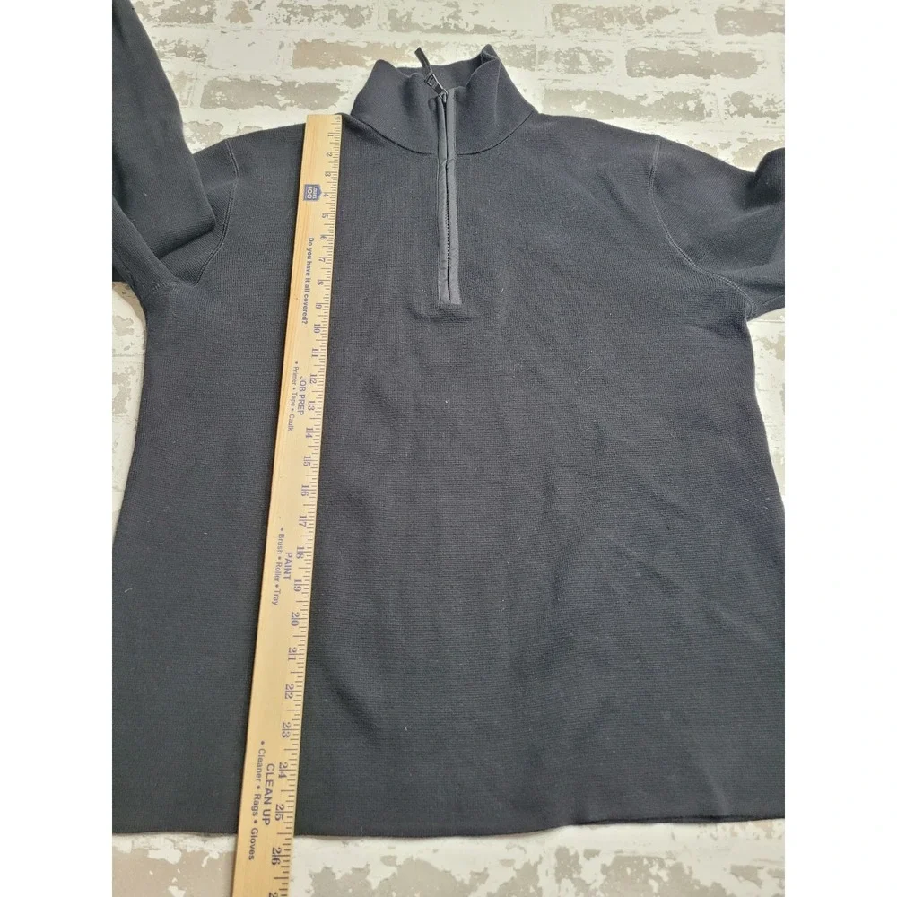 Banana Republic Men's 1/4 Zip Pullover Black Medium‎